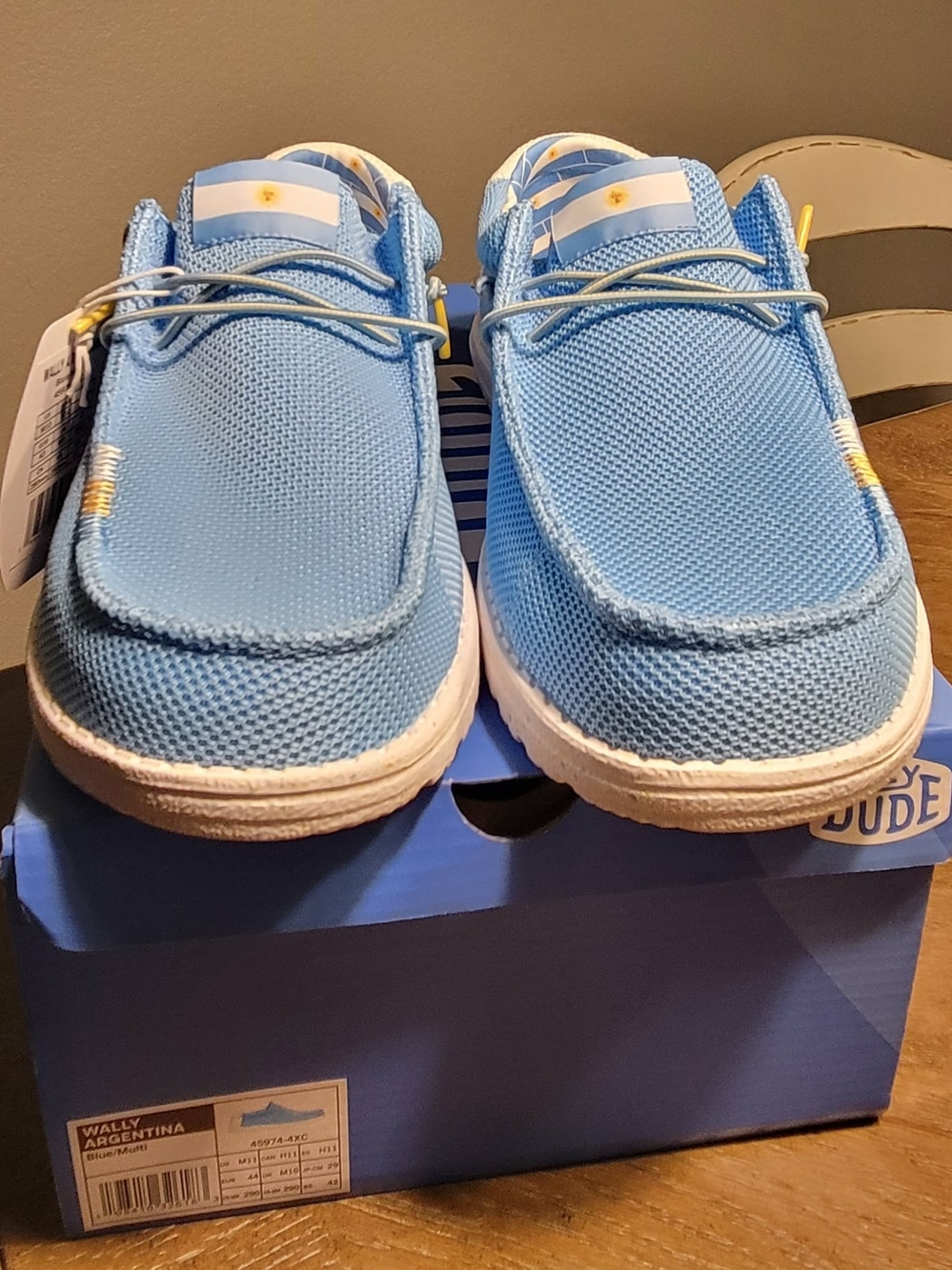 Hey Dude Light Blue Mesh Slip-On Sneakers Argentia